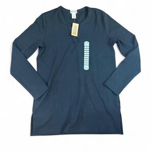 NWT Duluth Trading women's ponte pro tunic black long sleeve top size small